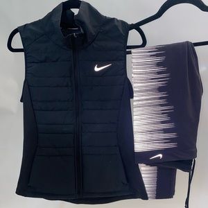 Nike running set Vest and 3M reflective leggings